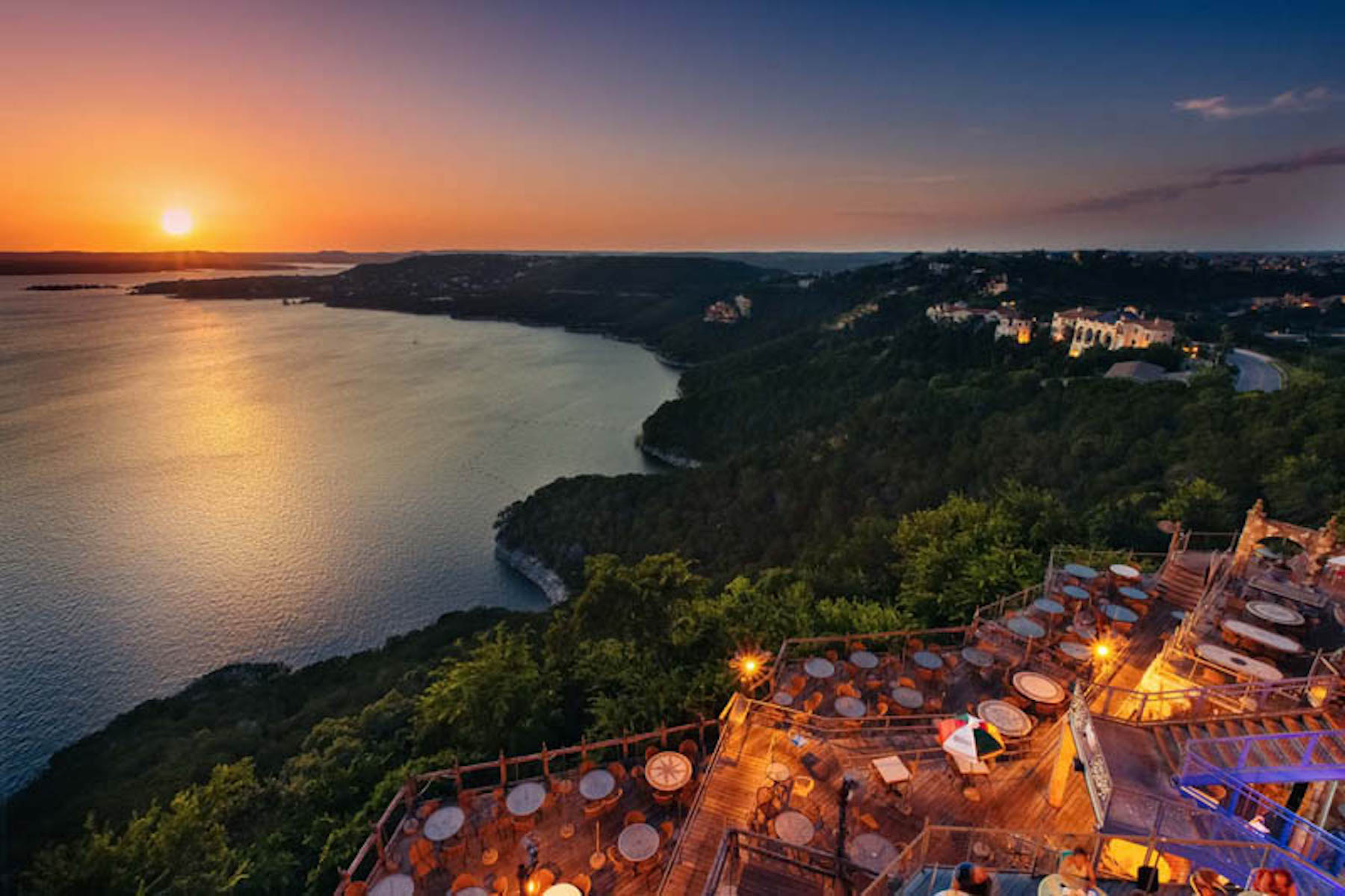 Catch the Sunset at The Oasis on Lake Travis