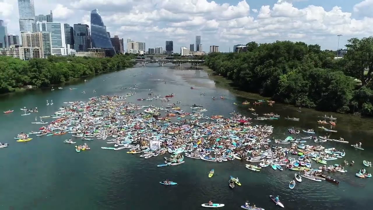 Party Island Paddle-Outs at Lady Bird Lake